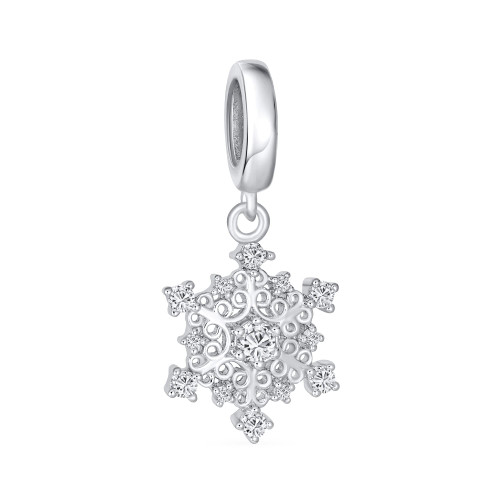 Frozen Winter Holiday Party Christmas Crystal Sparkling Snowflake Dangling Bead Charm For Women Teens .925 Sterling Silver For European Bracelet Frozen Winter Holiday Party Christmas Crystal Sparkling Snowflake Dangling Bead Charm For Women Teens .925 Sterling Silver For European Bracelet