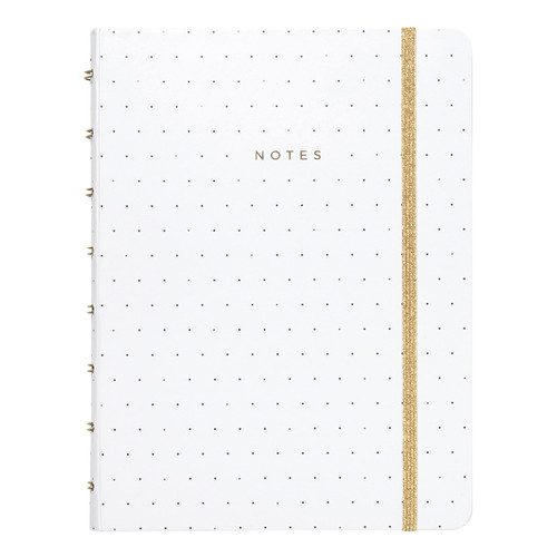 Filofax Moonlight Collection, Refillable Notebook, A5 Size, 112 Ruled, Repositionable Pages, 56 Sheets, White (B179520U)