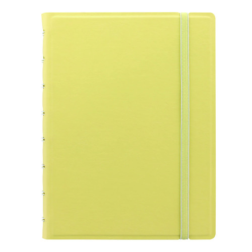 Filofax Refillable Notebook, A5 Size, Classic Pastels Collection, Dotted Paper, 8.25" x 5.75", Lemon (B115082U)