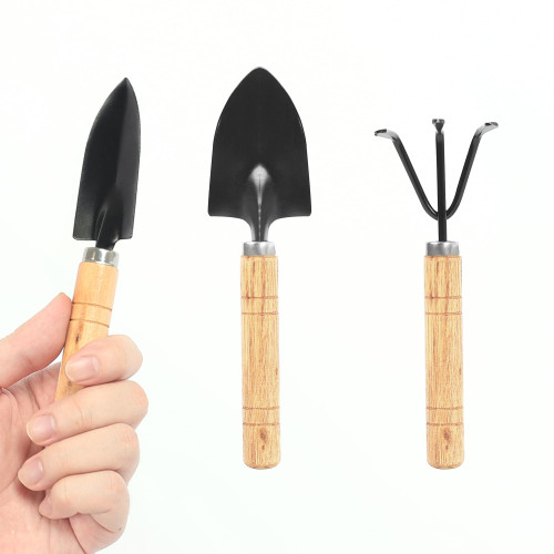 Gardening Tool Set:3 Small Garden Tool, Garden Spade Hand Shovel,Shovel, Trowel and rake. Garden Spade Hand Shovel, Weeding, and Transplantation