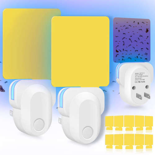 Flying Insect Trap Plug-in, 2023 Upgrade Plug-in Bug Catcher Mosquito Fruit Fly Trap Gnat Killer Indoor, Safe Non-Toxic UV Night Light Fly Trap with Sticky Trap for Flies, Gnats, Moths (2 Pack, White) Flying Insect Trap Plug-in, 2023 Upgrade Plug-in Bug Catcher Mosquito Fruit Fly Trap Gnat Killer Indoor, Safe Non-Toxic UV Night Light Fly Trap with Sticky Trap for Flies, Gnats, Moths (2 Pack, White)