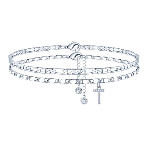 Ankle Bracelets for Women, Silver Anklets for Women Letter T Initial Anklets for Women Dainty Layered Figaro Chain Anklet with Initials Summer Foot Jewelry Gifts for Women Teen Girls Ankle Bracelet Ankle Bracelets for Women, Silver Anklets for Women Letter T Initial Anklets for Women Dainty Layered Figaro Chain Anklet with Initials Summer Foot Jewelry Gifts for Women Teen Girls Ankle Bracelet