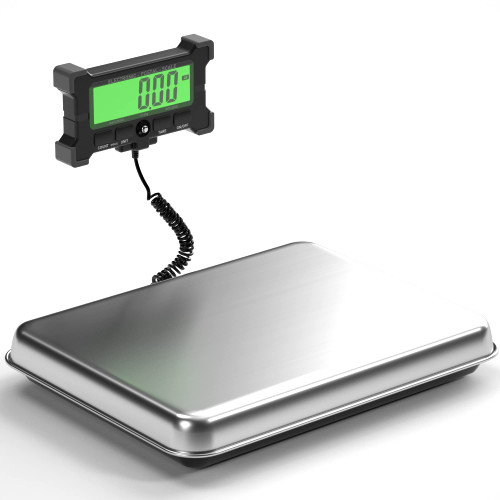 Bulipu Shipping Scale 440lbs LCD Digital Postal Scale, Stainless Heavy Duty Postage Scale for Packages, 200kg Capacity Platform Scale for Shipping Weighing, 2660