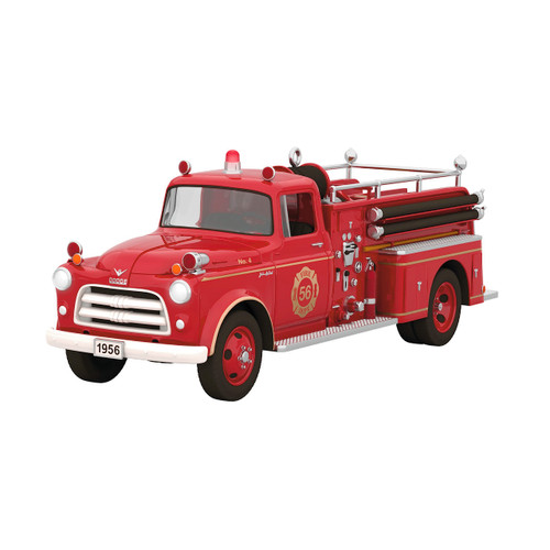Hallmark Keepsake Christmas Ornament 2023, Fire Brigade 1956 Dodge Fire Engine 2023, Ornament with Light, Fire Fighter Gifts