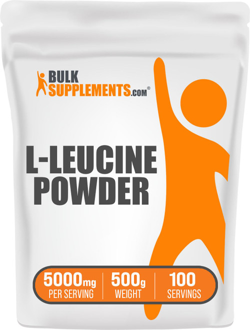 BulkSupplements.com L-Leucine Powder - Leucine Supplements for Muscle Endurance, BCAA Supplement - Amino Acid Powder - 2500mg of L-Leucine Powder per Serving - Gluten Free (500 Grams - 1.1 lbs)