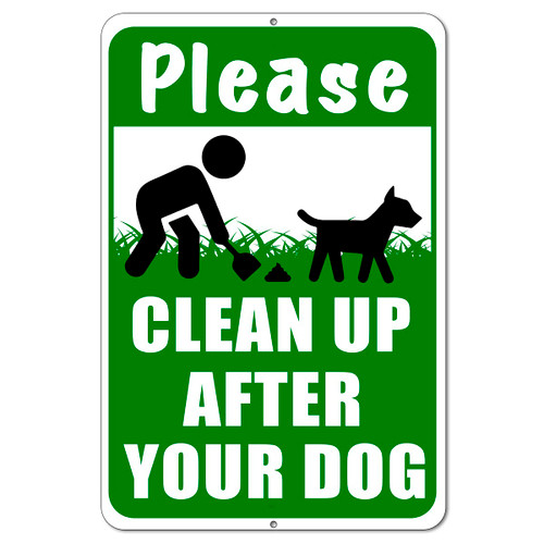 Please Clean Up After Your Dog Sign - 8x12 Aluminum No Dog Poop Signs for Yard - Pick Up After Your Dog Sign - Curb Your Dog Sign - Dog Poop Sign Please Clean Up After Your Dog Sign - 8x12 Aluminum No Dog Poop Signs for Yard - Pick Up After Your Dog Sign - Curb Your Dog Sign - Dog Poop Sign