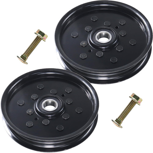 POSFLAG 2 Pack AM106627 Idler Pulley Replaces John Deere AM106627 Idler Pulley, AUC16698 Idler Pulley, John Deere AM121602, John Deere Z425 Parts, John Deere Z445 Parts, John Deere X300 Pulley