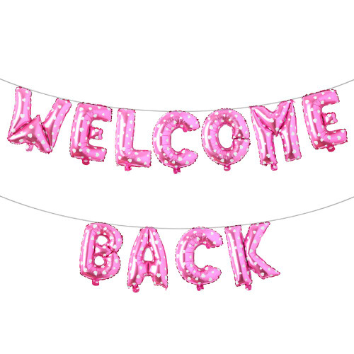 Welcome Back Letter Balloons multicolor 16 Inch Foil Mylar Balloon banner Back to Office and Home Back to School Party Decorations Retirement Celebrate Party Supplies (WELCOME BACK Pink Heart) Welcome Back Letter Balloons multicolor 16 Inch Foil Mylar Balloon banner Back to Office and Home Back to School Party Decorations Retirement Celebrate Party Supplies (WELCOME BACK Pink Heart)