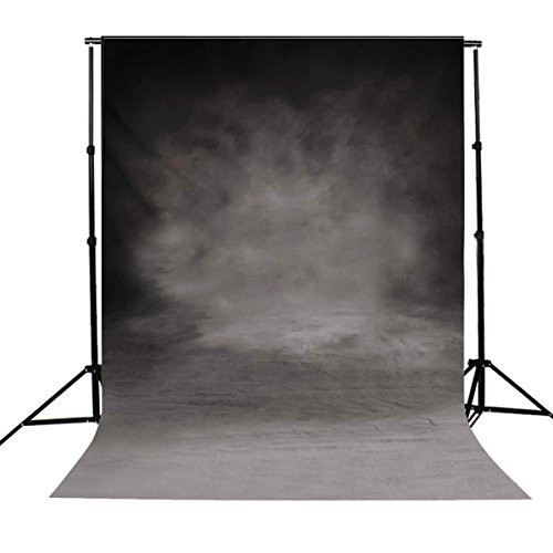 Showyou 3x5ft Black Grey Photography Backdrop Customized Studio Silk Photography Background Studio Props