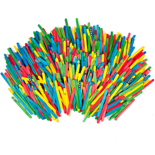 Horizon Group USA Colored Wooden Craft Sticks, Value Pack of 4800 Wooden Sticks for Crafts, 4.5 Inches Each, 4 Great for DIY Arts & Crafts Projects, Multicolor