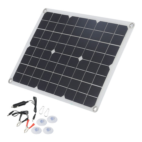 VTOSEN 20W 18V USB Solar Panel Portable Solar Battery Charger Board - Monocrystalline Solar Panel for Car Boat Yacht Supplies - Solar Panel Charger with Solar Cell Panel - Solar Panel Charging Kit