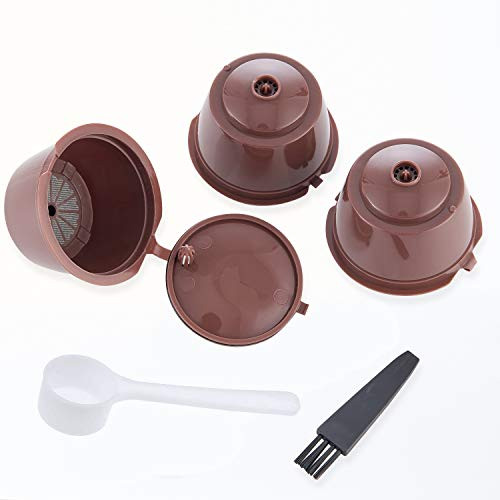 Refillable dolce Gusto coffee Capsule nescafe dolce gusto reusable capsule dolce gusto capsules pod cup cafeteira 3pcs/pack with spoon brush
