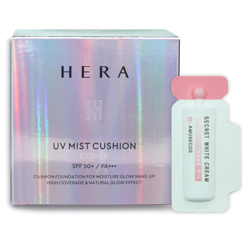Hera UV Mist Cushion Cover SPF50+PA+++ #C21 Cool Vanilla, 15g X 2 (1 Cushion + Refill)
