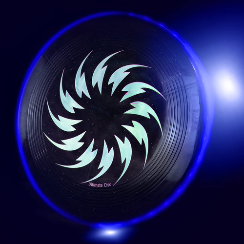 PlamPlam 50 LEDs Light up Flying Disc Rechargeable Auto Gravity Induction Extremely Bright Smart Modes Glow in The Dark Ultimate Standard 175g Gift for Men Led Frisbees? Blue ?