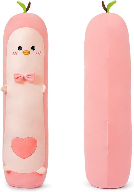FAVOSTA Stuffed Animal Avocado Pillow Plush Toys Soft Kawaii Avocado Plush Toy Hugging/Body Pillow for Kids (Pink, 60cm/23.6inch)