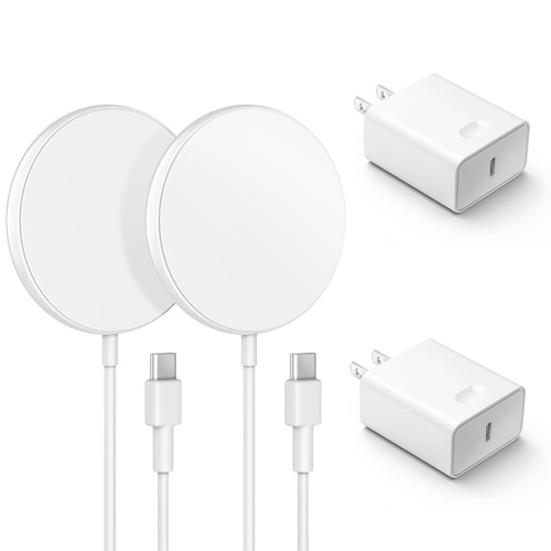 Magnetic Wireless Charger Compatible with MagSafe Charger, for iPhone Wireless Charger with 20W PD USB C Charger for iPhone 15/15 Pro/15 Pro max/15 Plus/14/14 Pro/14 Pro max/ 13/13Pro max/12 Pro max