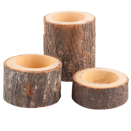 LOGANUSJ Tea Light Candle Holders, Personalized Wooden Votive Tealight Holder for Wedding Centerpieces for Table, Rustic Wedding Party Birthday Holiday Home Decoration (Set of 3)