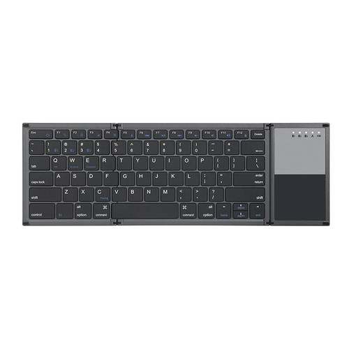 OTCPP Foldable Keyboard Bluetooth with Trackpad, Foldable Bluetooth Keyboard for Travel, Wireless Portable Keyboard with Touchpad for Laptop, Tablets, and Phones