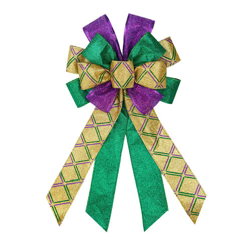 Mardi Gras Wreath Bows, Purple Green Glitter Plaid Mardi Gras Bows for Wreaths - Large Mardi Gras Decor Bow for Mardi Gras Carnival Home Garden Indoor Outdoor Decoration Wreath Ornament Supplies Mardi Gras Wreath Bows, Purple Green Glitter Plaid Mardi Gras Bows for Wreaths - Large Mardi Gras Decor Bow for Mardi Gras Carnival Home Garden Indoor Outdoor Decoration Wreath Ornament Supplies