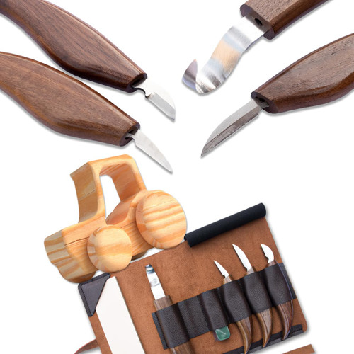 ToolCrew Premium Wood Carving Tools for All Levels - Wood Carving Kit, Whittling Kit, Wood Carving Knife Set, Whittling Knife, Wood Whittling Kit for Beginners, Wood Carving Set, Tool Set
