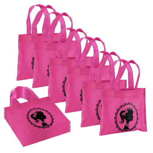 XUWAIDSGN 12 Pieces Pink Girls Party Favor Treat Bags Hot Pink Princess Gift Bags Candy Bags Girls Theme Party Goodie Bags with handles for Girls Birthday Party Supplies Decorations Kids Party Favors XUWAIDSGN 12 Pieces Pink Girls Party Favor Treat Bags Hot Pink Princess Gift Bags Candy Bags Girls Theme Party Goodie Bags with handles for Girls Birthday Party Supplies Decorations Kids Party Favors