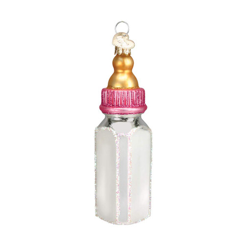 Old World Christmas Baby Bottle Glass Blown Ornament by Old World Christmas Old World Christmas Baby Bottle Glass Blown Ornament by Old World Christmas