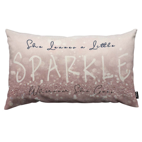 TKS MITLAN Sparkle Pillow Covers 12x20 Inch Glitter Pink She Leaves A Little Sparkle Wherever She Goes Decorative Throw Pillow Covers Cushion Case for Home Sofa Couch Decoration TKS MITLAN Sparkle Pillow Covers 12x20 Inch Glitter Pink She Leaves A Little Sparkle Wherever She Goes Decorative Throw Pillow Covers Cushion Case for Home Sofa Couch Decoration