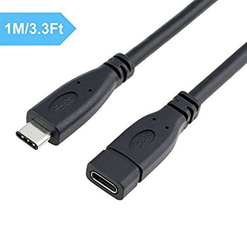 Poyiccot USB Type C Extension Cable (3.3Ft/1M), High Speed Super Fast Gen 2 (10Gbps) USB 3.1 Type C Male to C Female Extension Charging & Sync Cable Cord For Nintendo Switch, Macbook & More (Straight)