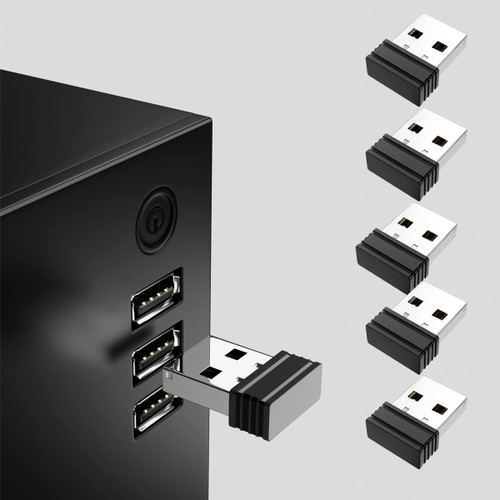 Mketnymy Mouse Jiggler Undetectable, Mouse Mover Simulator, Driver-Free Mouse Movement Simulation, Automatic Mouse Shaker to Keep Computer/Laptop Awake, Black?5 Pack?