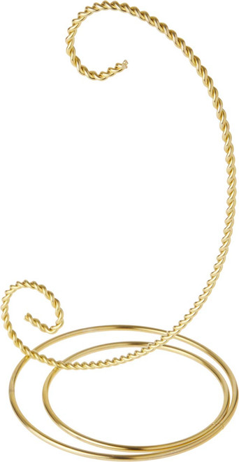 Bard's Scroll Gold-toned Ornament Stand, Small, 7.5" H x 4.5" W x 4.5" D, Pack of 2