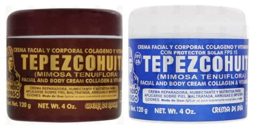 Del Indio Papago Tepezcohuite Day & Night Skin Cream COMBO (120g)/ 4 Fl Oz JUMBO SIZE!!! Del Indio Papago Tepezcohuite Day & Night Skin Cream COMBO (120g)/ 4 Fl Oz JUMBO SIZE!!!