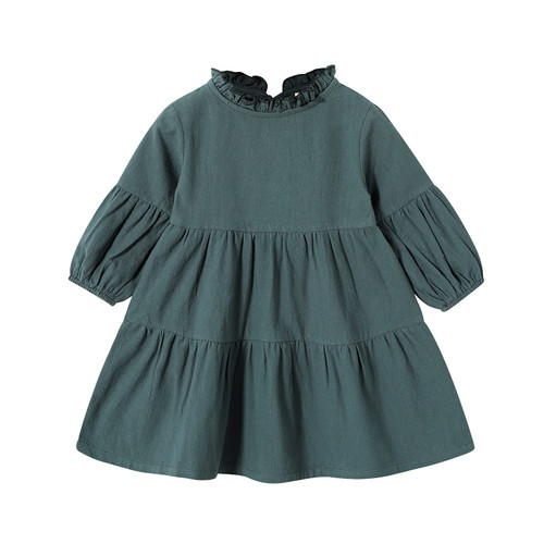 Toddler Kids Baby Girl Dress Lantern Long Sleeve Solid Color Casual Dresses Girls Fall Winter Outfit Clothes (6-12 Months, Green) Toddler Kids Baby Girl Dress Lantern Long Sleeve Solid Color Casual Dresses Girls Fall Winter Outfit Clothes (6-12 Months, Green)