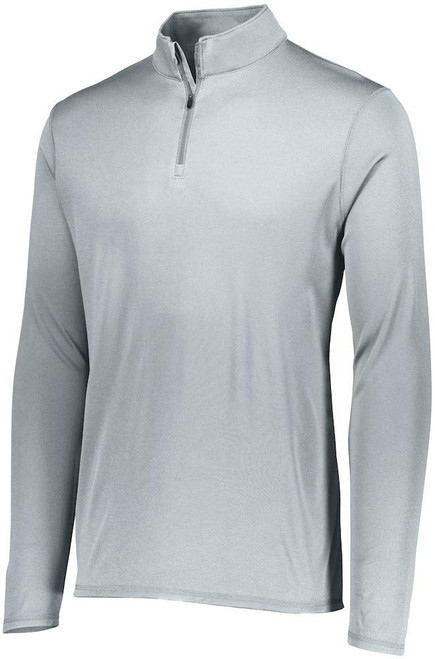 Augusta Sportswear Boys Attain 1/4 Zip Pullover L Silver