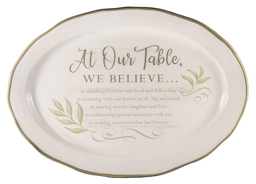 Cathedral Art Abbey & CA Gift Serving Platter-at Our Table (14 X 10), Multi Cathedral Art Abbey & CA Gift Serving Platter-at Our Table (14 X 10), Multi