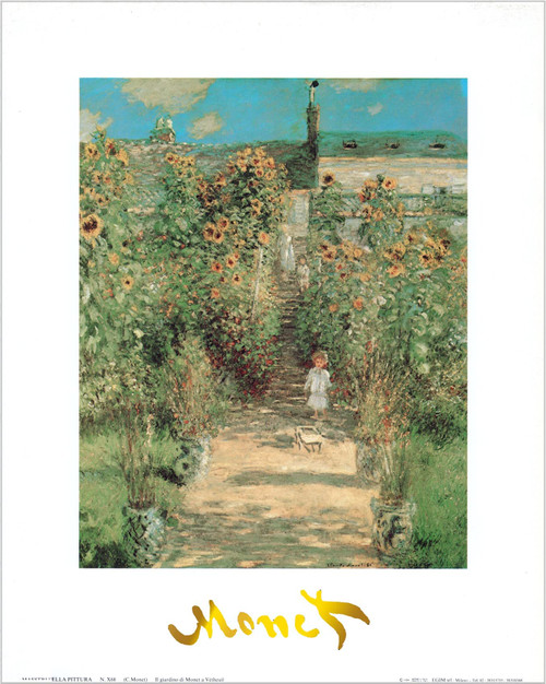 Buyartforless Monet, S Garden at Vetheuil by Claude Monet 12x9.5 Art Print Poster