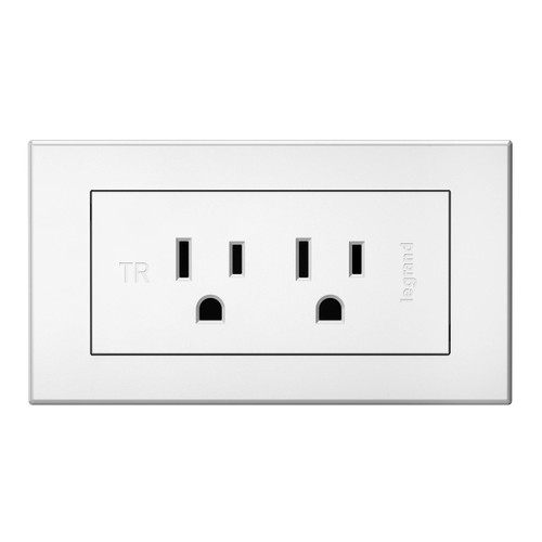 Power Strip by Wiremold, Under Desk Power Strip, Mountable Power Strip, Furniture Power Outlet, 15 Amp, 2 Outlets, White, 6 Feet