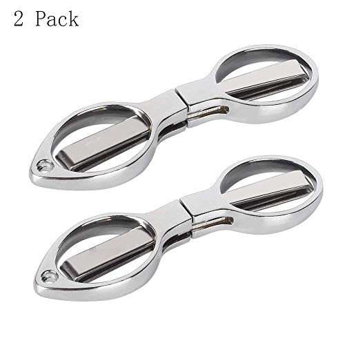 Cupidkiss 2PCS Travel Scissors, Stainless Steel Folding Portable Sewing Scissor for Pocket Scissor Set Cutter String Paper String Craft Shred Scissors