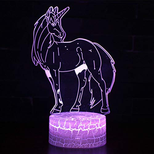 Shellvcase 3D Unicorn Night Light Bedside Table Lamp 7 Colors Change Remote & Touch Control Kids Night Light Optical Illusion Lamp As Christmas Birthday Gift Home Decor Lights (Unicorn-1) Shellvcase 3D Unicorn Night Light Bedside Table Lamp 7 Colors Change Remote & Touch Control Kids Night Light Optical Illusion Lamp As Christmas Birthday Gift Home Decor Lights (Unicorn-1)
