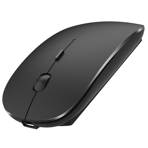 Bluetooth Ergonomic Mouse for Mac,Rechargeable Wireless Bluetooth Mouse,2.4G Wireless Mice 4 Button and 3 Adjustable DPI for Laptop/Computer/Windows (Black)