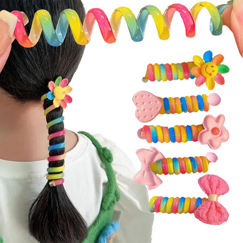 Telephone Wire Hair Bands,Colorful Telephone Wire Hair Bands for Kids, Bowknot Braided Telephone Wire Hair Bands, Multicolor Ponytail Braids Fixed Spiral Hair Rope Accessory for Women Girls (Multicolor) Telephone Wire Hair Bands,Colorful Telephone Wire Hair Bands for Kids, Bowknot Braided Telephone Wire Hair Bands, Multicolor Ponytail Braids Fixed Spiral Hair Rope Accessory for Women Girls (Multicolor)