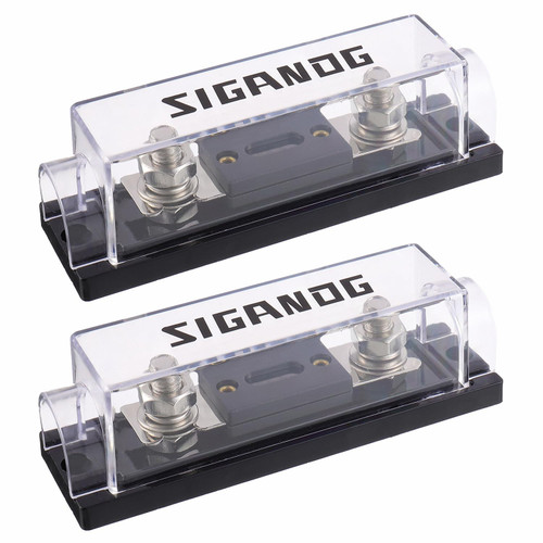 SIGANDG 70 Amp ANL Fuse Holder 0/2/4 Gauge Fuse Block with 70A ANL Fuses for Car Audio Truck DIY (2 Pack)