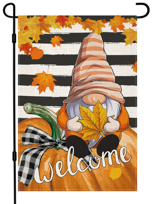 Doncida Fall Welcome Pumpkin Gnome Garden Flag Double Sided 12x18 Inch Burlap Vertical Thanksgiving Harvest Maple Leaves Yard Outdoor Decoration Doncida Fall Welcome Pumpkin Gnome Garden Flag Double Sided 12x18 Inch Burlap Vertical Thanksgiving Harvest Maple Leaves Yard Outdoor Decoration