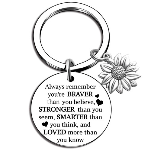 Inspirational Gifts Keychain for Women Graduation Gift for Her Daughter Son Best Friend Encouragement Gifts Motivational KeyChain Back to School Gifts for Girls Boys