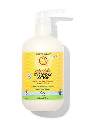 California Baby Calendula Lotion | 100% Plant-Based Ingredients (USDA-Certified) | Lavender Baby Lotion | Allergy Friendly | Baby Lotion For Newborn | Super-Soothing Adults, Kids & Baby Lotion for Dry & Sensitive Skin | 562 mL / 19 fl. oz.