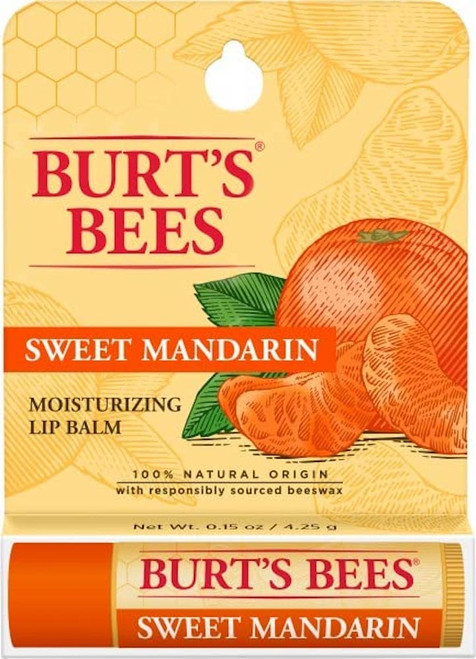 Burts Bees Sweet Mandarin Moisturizing Lip Balm Unisex 0.15 oz Burts Bees Sweet Mandarin Moisturizing Lip Balm Unisex 0.15 oz
