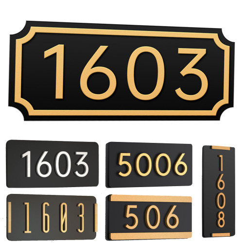 House Numbers for Outside Address Marker Custom Metal Address Sign for Outside Number Address Plaque Horizontal or Vertical Address Sign