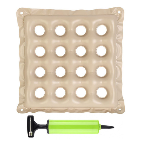 Inflatable Seat Cushions for Pressure Relief, Wheelchair Air Cushion for Bed Sore, Comfortable Waffle Pads?Cream 17x17inch Inflatable Seat Cushions for Pressure Relief, Wheelchair Air Cushion for Bed Sore, Comfortable Waffle Pads?Cream 17x17inch