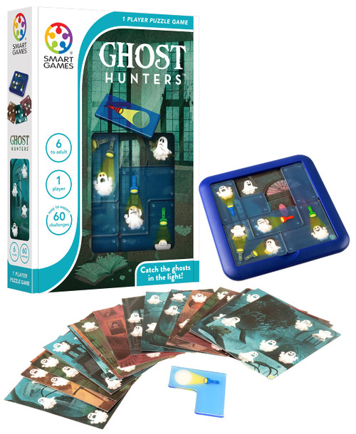 SmartGames Ghost Hunters Travel Game for Kids and Adults, a Spooky, STEM Focused Cognitive Skill-Building Brain Game - Brain Teaser for Ages 6 & Up, 60 Challenges SmartGames Ghost Hunters Travel Game for Kids and Adults, a Spooky, STEM Focused Cognitive Skill-Building Brain Game - Brain Teaser for Ages 6 & Up, 60 Challenges