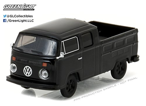 NEW 1:64 GREENLIGHT BLACK BANDIT COLLECTION SERIES 17 - BLACK 1976 VOLKSWAGEN TYPE 2 DOUBLE CAB PICKUP Diecast Model Car By Greenlight