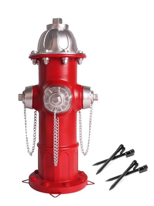 XINDMAO Fake Fire Hydrant for Dogs to Peed on,Dog Fire Hydrant Statue Puppy Pee Post Training Status,14.5" Fire Hydrant Outdoor Decoration Garden Ornament Decor,Firefighter Gifts for Men